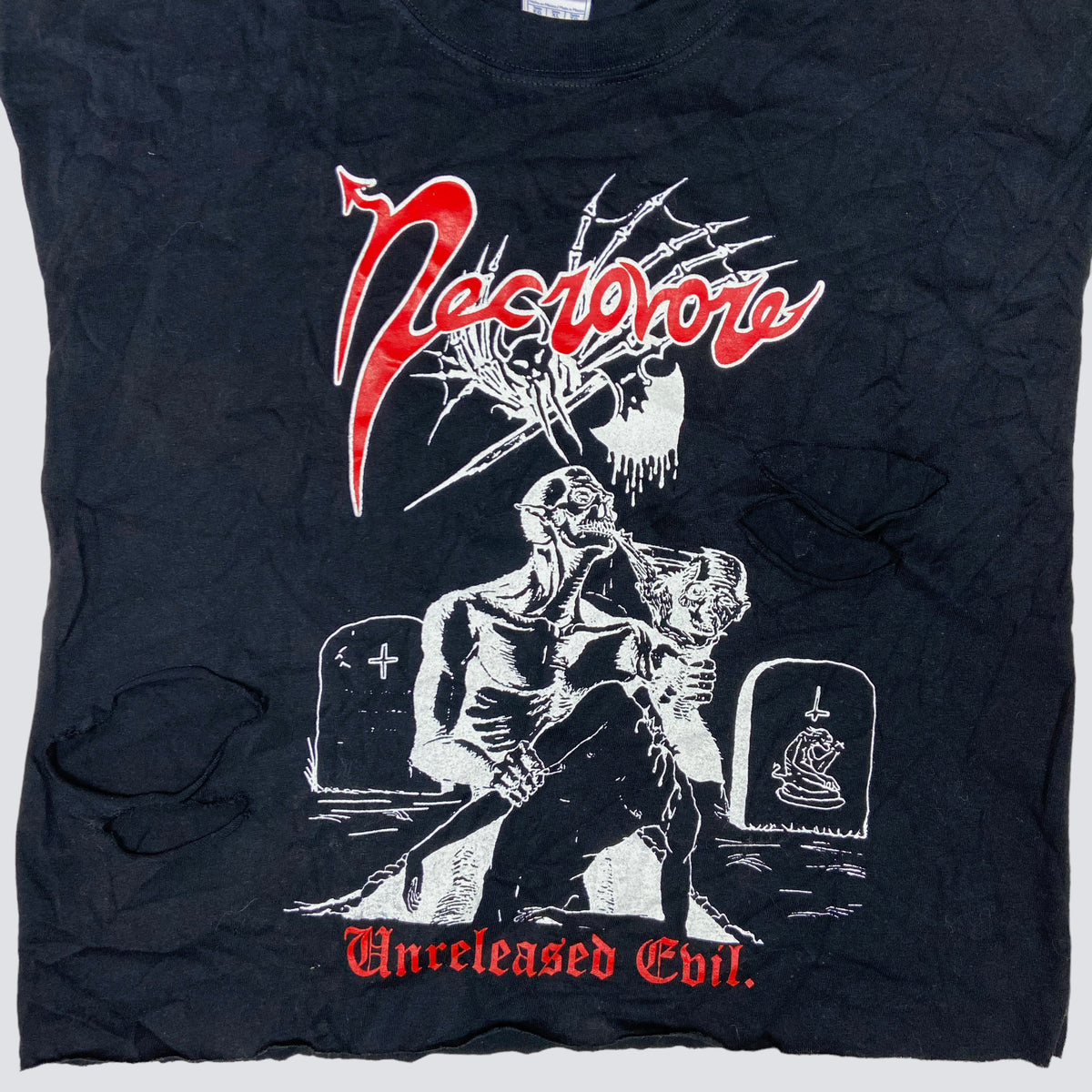 2008 NECROVORE UNRELEASED EVIL DISTRESSED TANK TOP