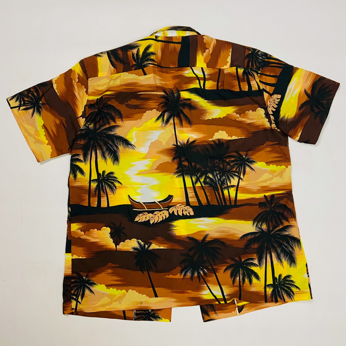 1980s SUN FLORAL ALOHA SHIRT MADE IN HAWAII