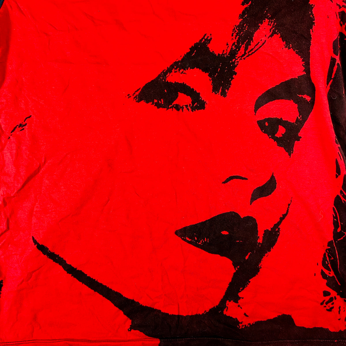 GOTHIC VAMPIRE FACE OVERPRINTED TEE 2000s