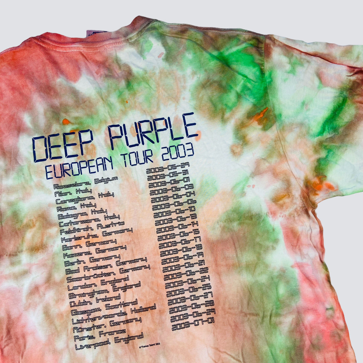 2003 DEEP PURPLE MATRIX BINARY CODE TEE