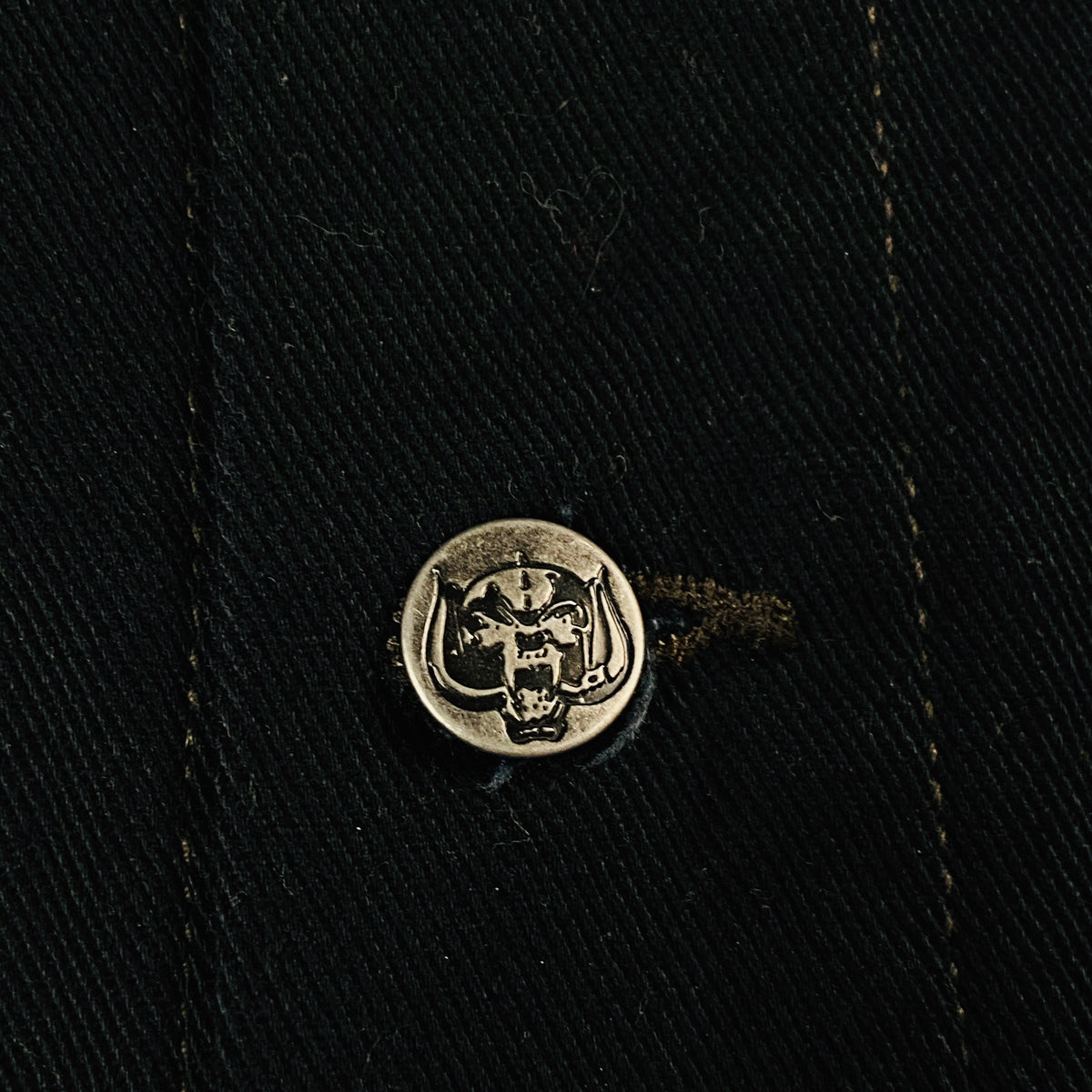 2003s MOTORHEAD DENIM JACKET + RARE AUTHENTIC PIN 1990 MADE IN ENGLAND