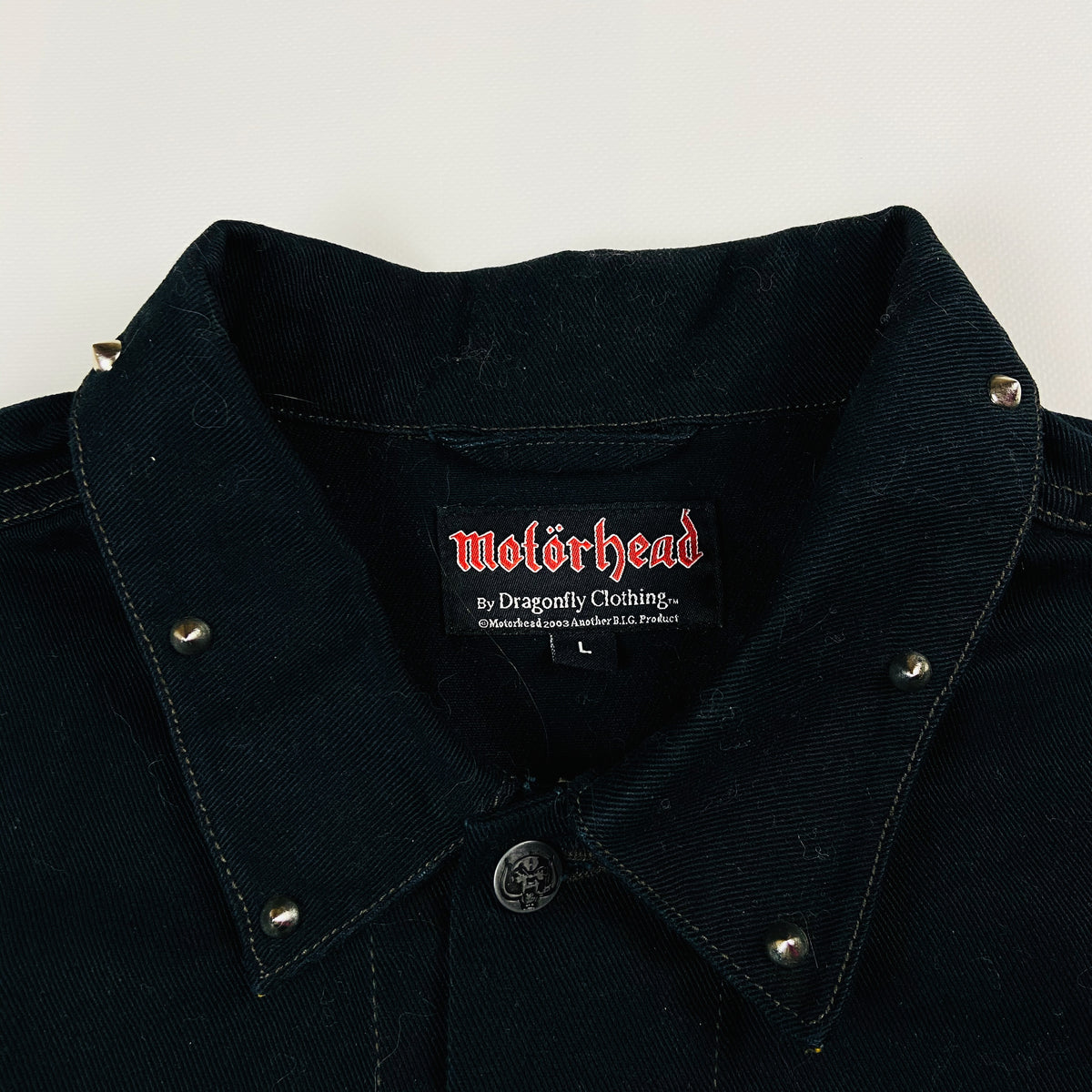 2003s MOTORHEAD DENIM JACKET + RARE AUTHENTIC PIN 1990 MADE IN ENGLAND