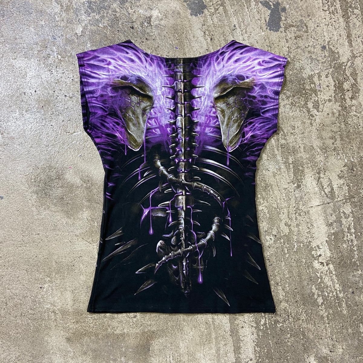 SPIRAL SKELETON BONES TANK TOP
