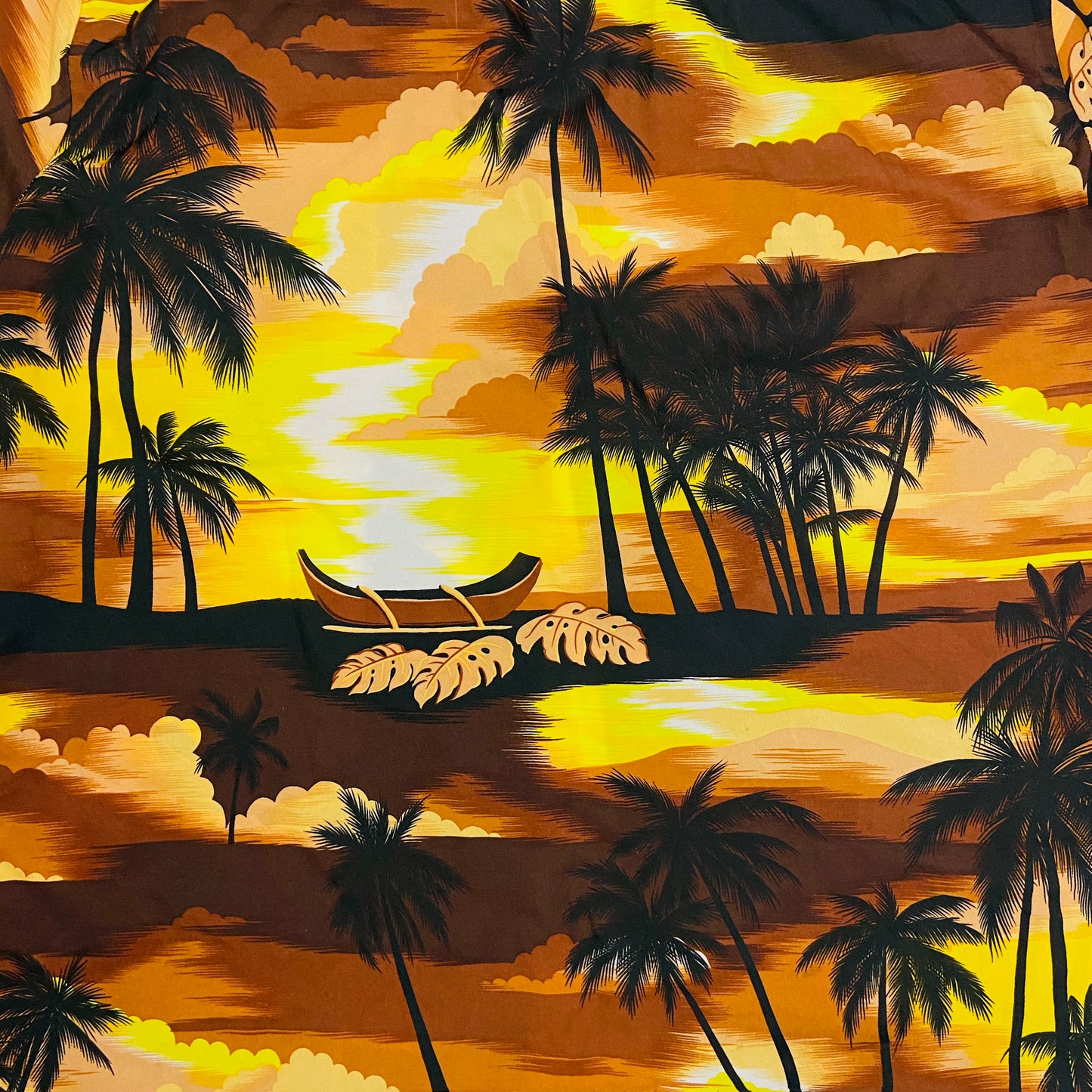 1980s SUN FLORAL ALOHA SHIRT MADE IN HAWAII