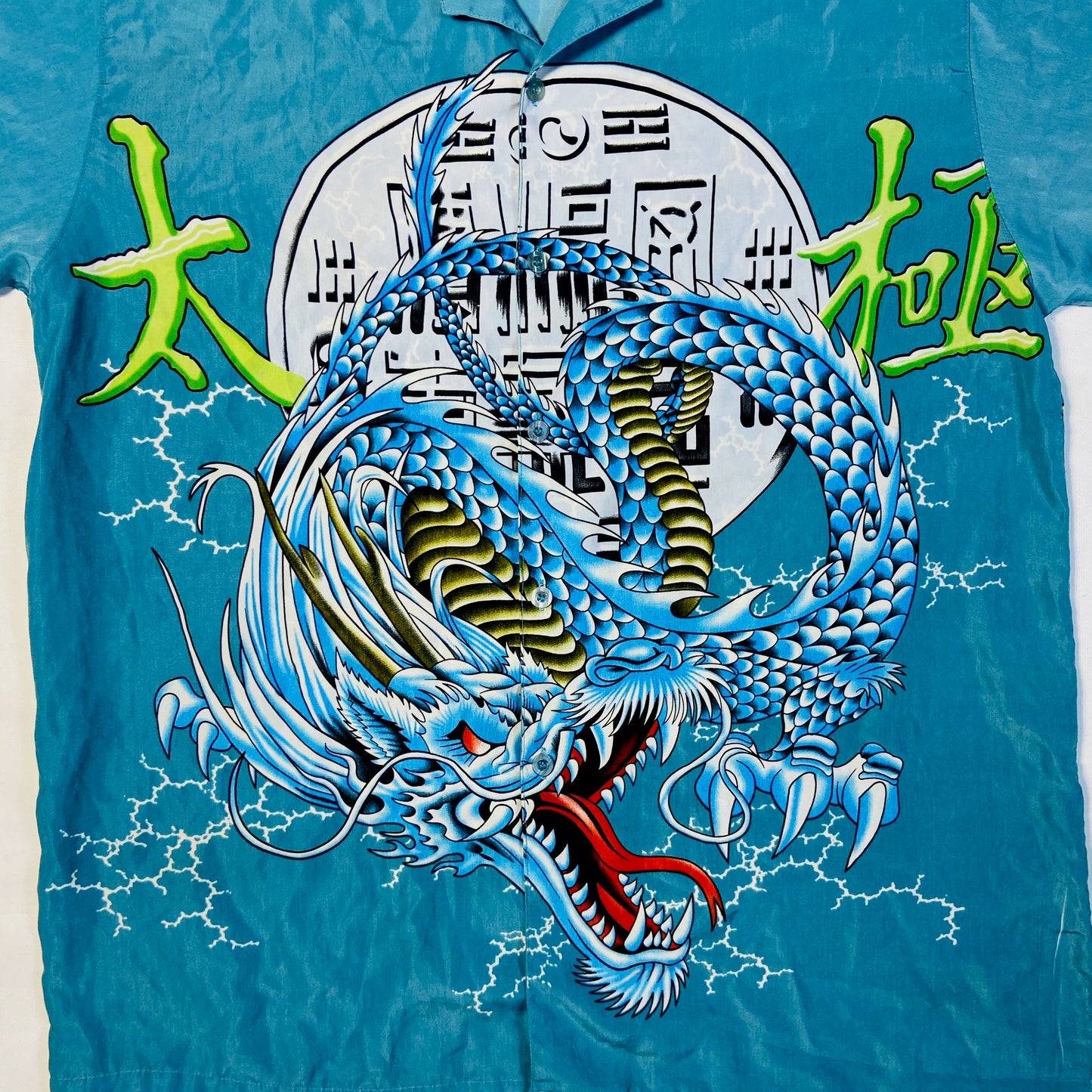 JAPANESE DRAGON OVERPRINTED SHIRT 1990s