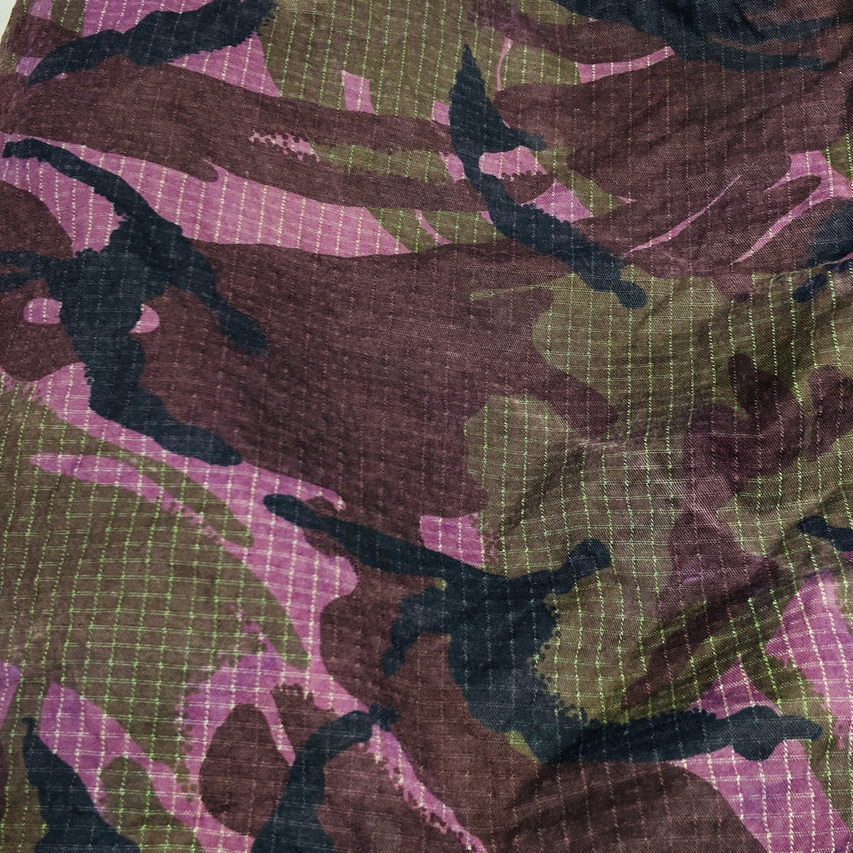 1990s PURPLE OVERDYED CAMO SMOCK COMBAT MULTIPOCKET FADED JACKET
