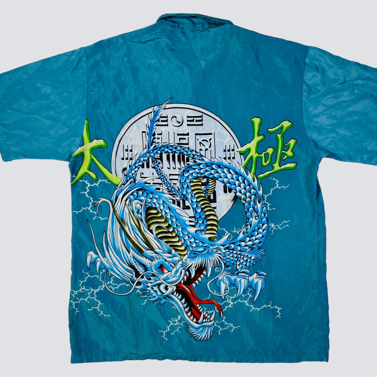 JAPANESE DRAGON OVERPRINTED SHIRT 1990s