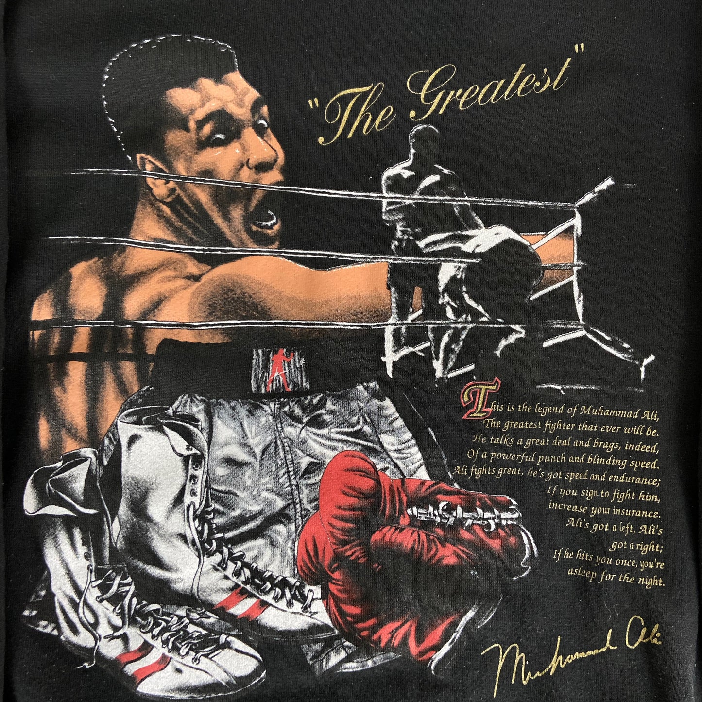 1980s MUHAMMAD ALI "THE GREATEST" SWEATSHIRT