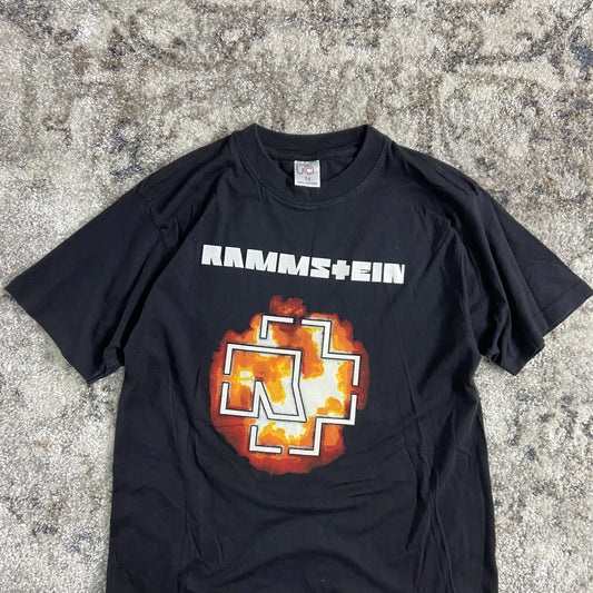 2000s RAMMSTEIN FLAMED LOGO TEE