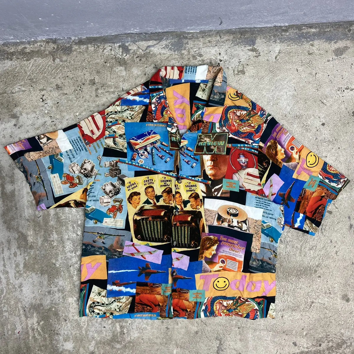Y2K AMERICAN VINTAGE OVERPRINTED SHIRT
