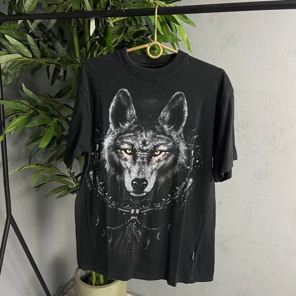 SPIRAL "WOLF HOWLING AT THE MOON" TEE 2000s