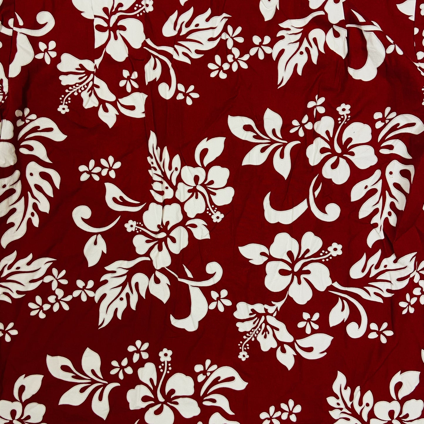 1980s RED FLORAL ALOHA SHIRT MADE IN HAWAII