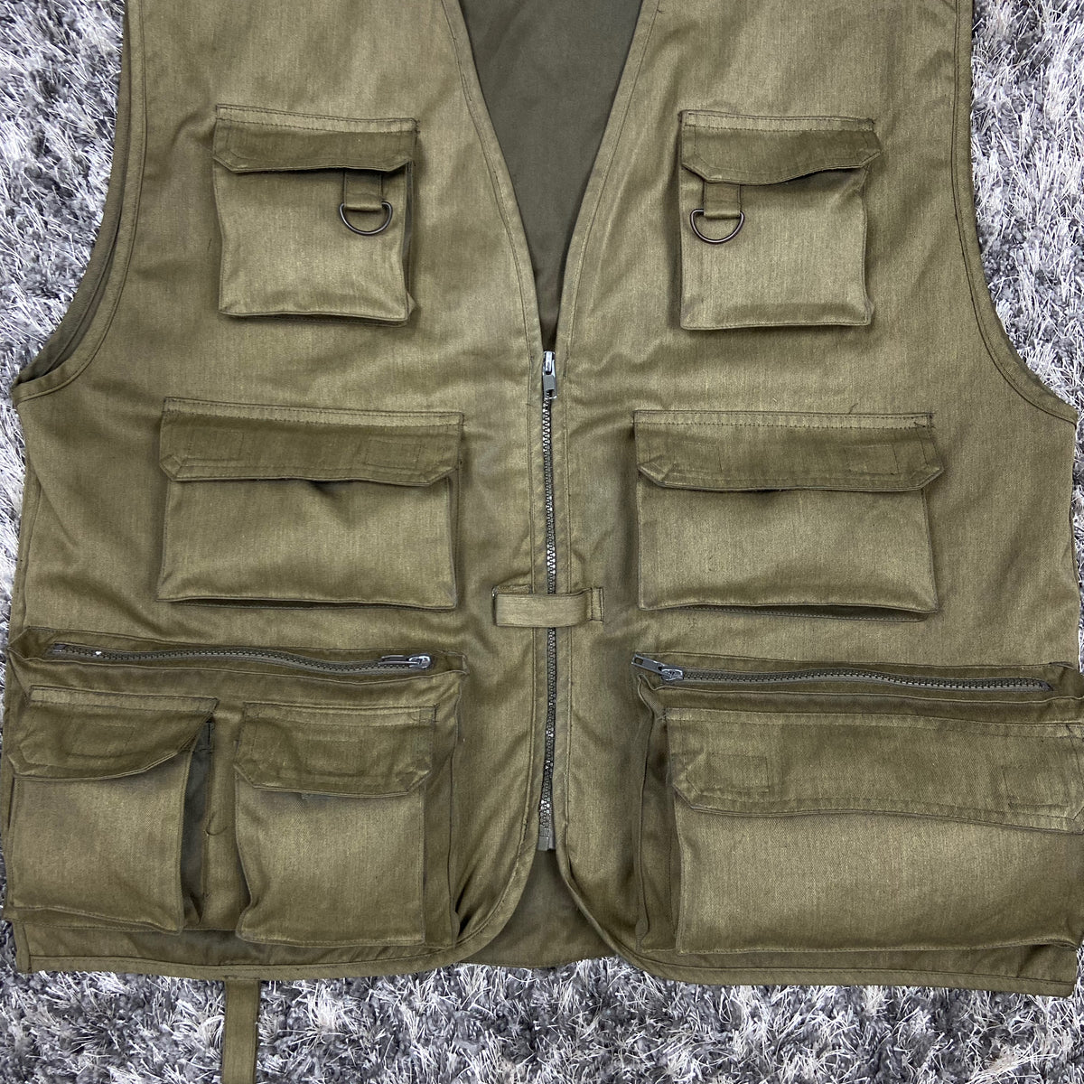 MARSH KHAKI MULTIPOCKET UTILITY BONDAGE VEST 1990s