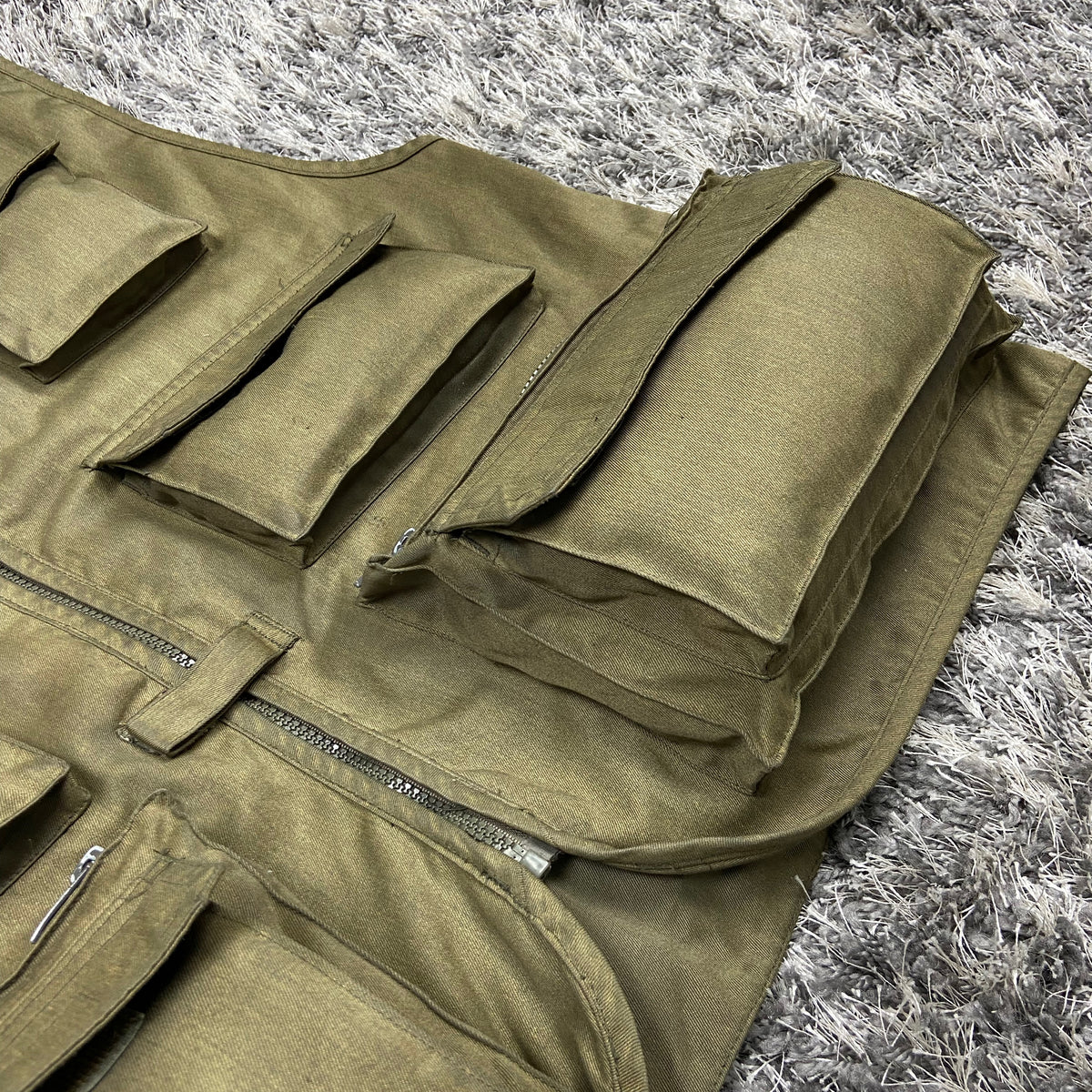 MARSH KHAKI MULTIPOCKET UTILITY BONDAGE VEST 1990s