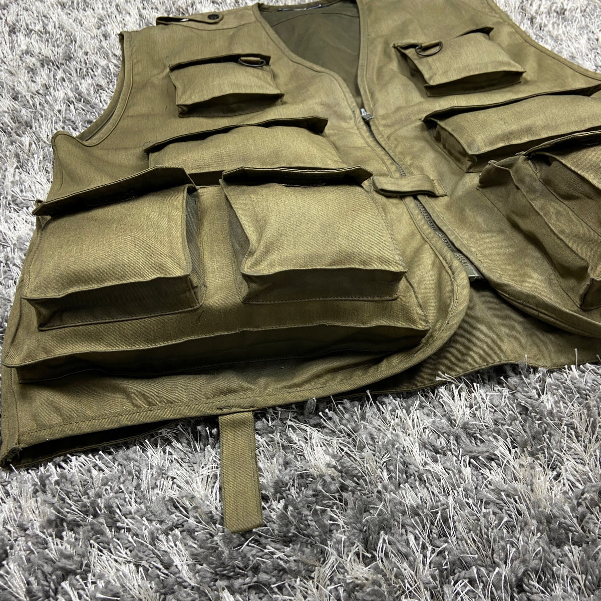 MARSH KHAKI MULTIPOCKET UTILITY BONDAGE VEST 1990s