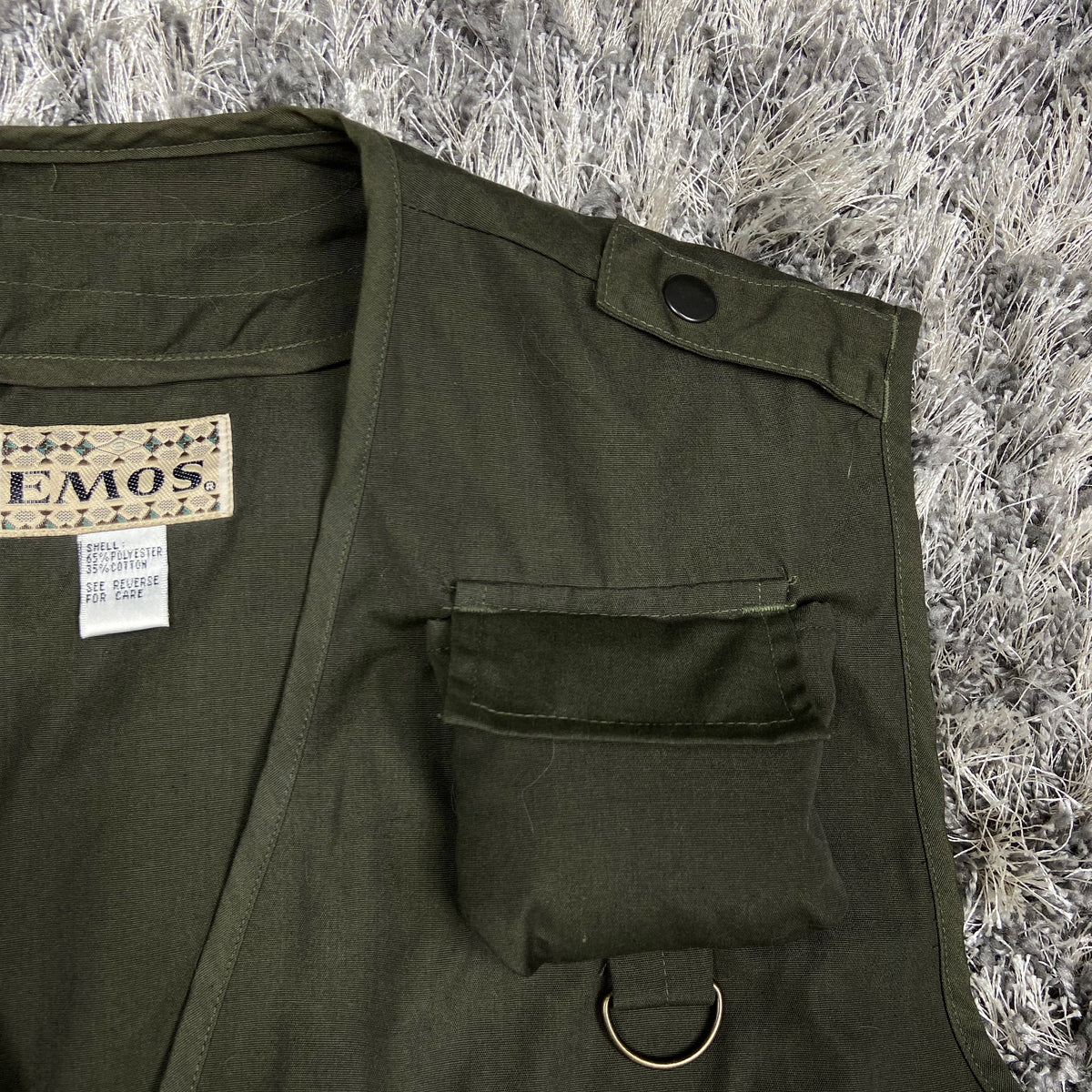 EMOS KHAKI MULTIPOCKET UTILITY BONDAGE CARGO VEST 1980s