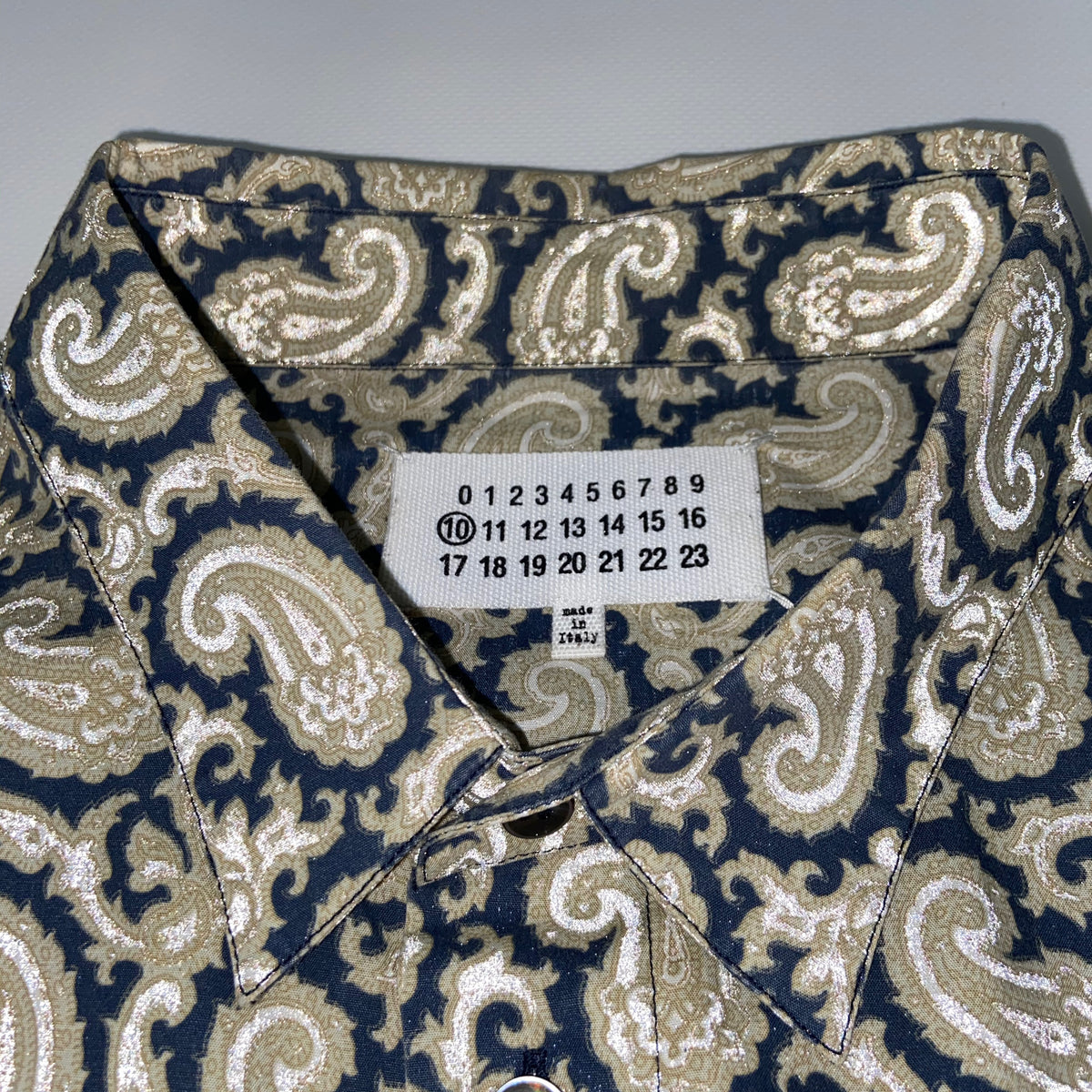 MAISON MARTIN MARGIELA REFLECTIVE BANDANA PATTERN SHIRT AW13