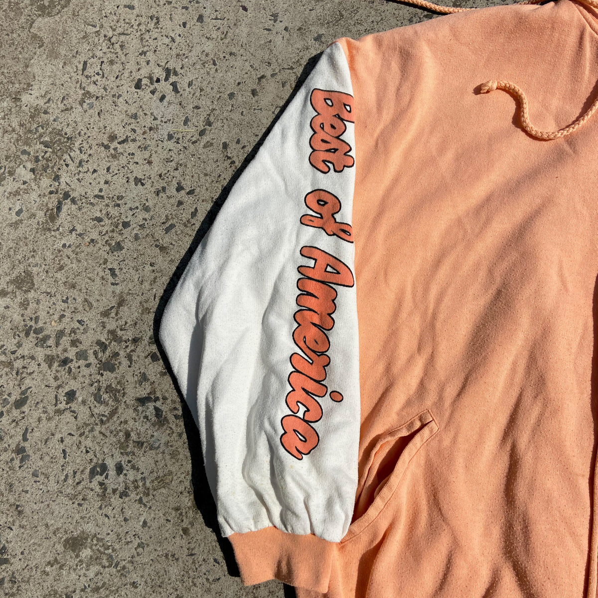 1980s CANADA UNITY VARSITY PEACH BOMBER JACKET