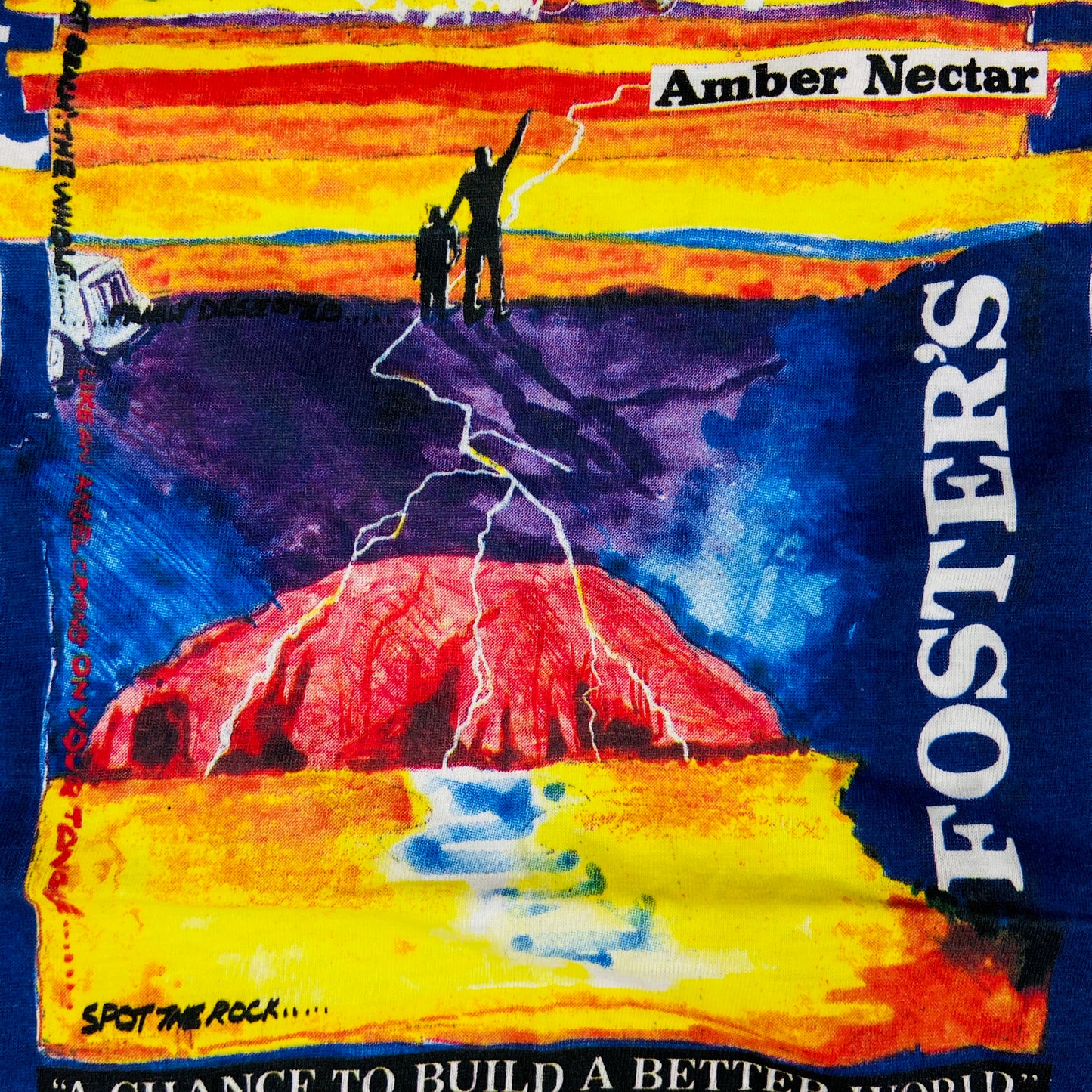 1980s "A CHANCE TO BUILD A BETTER WORLD" FOSTER'S BEER TEE