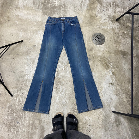 FLARE FADED JEANS PANTS 2000s