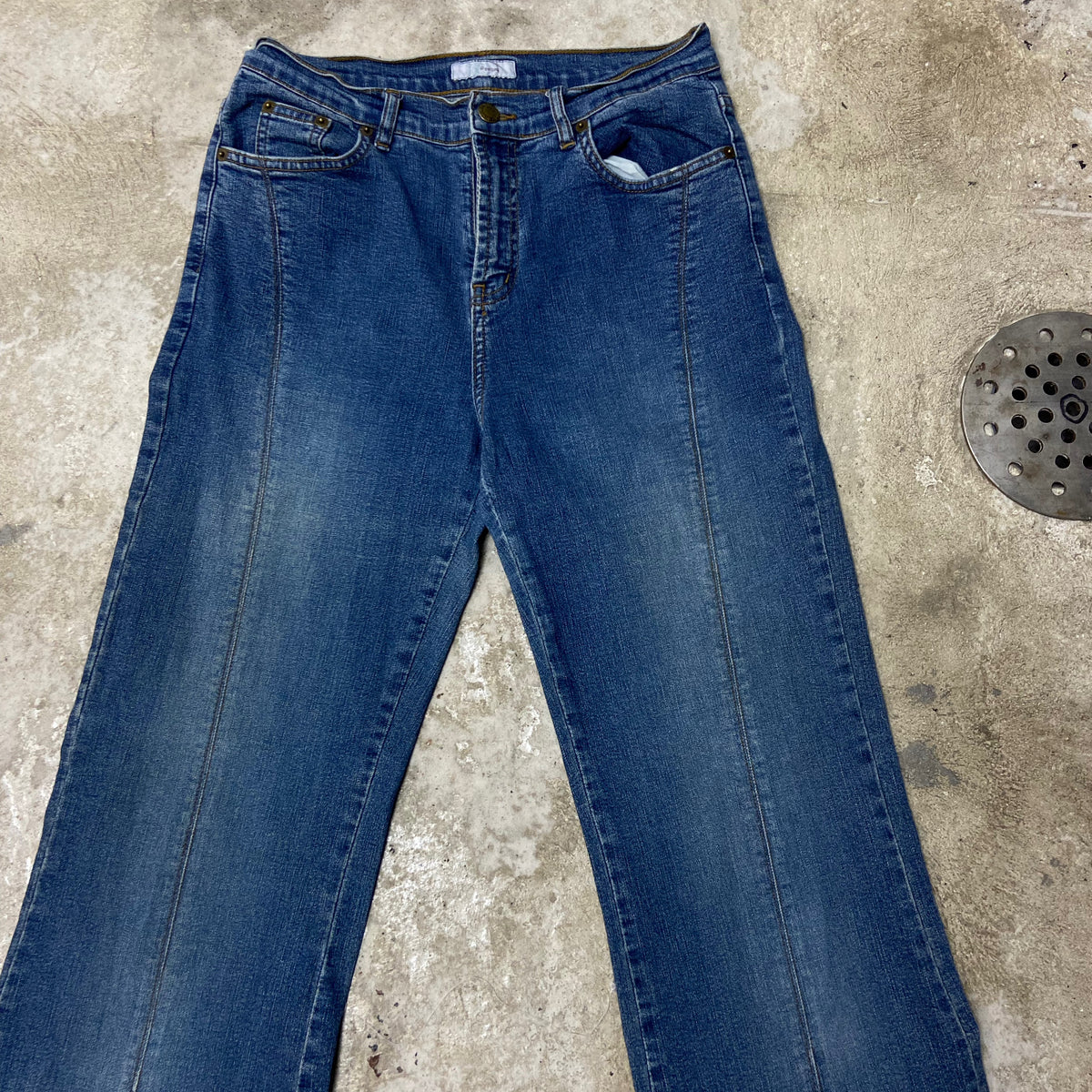 FLARE FADED JEANS PANTS 2000s