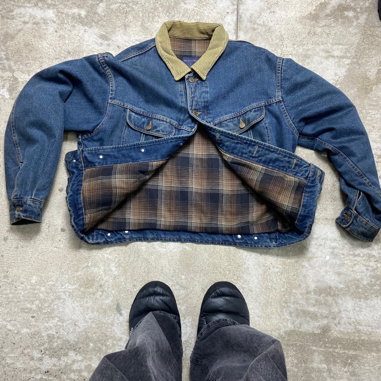 1980s VALENTINO ITALIAN HEAVY DENIM JACKET