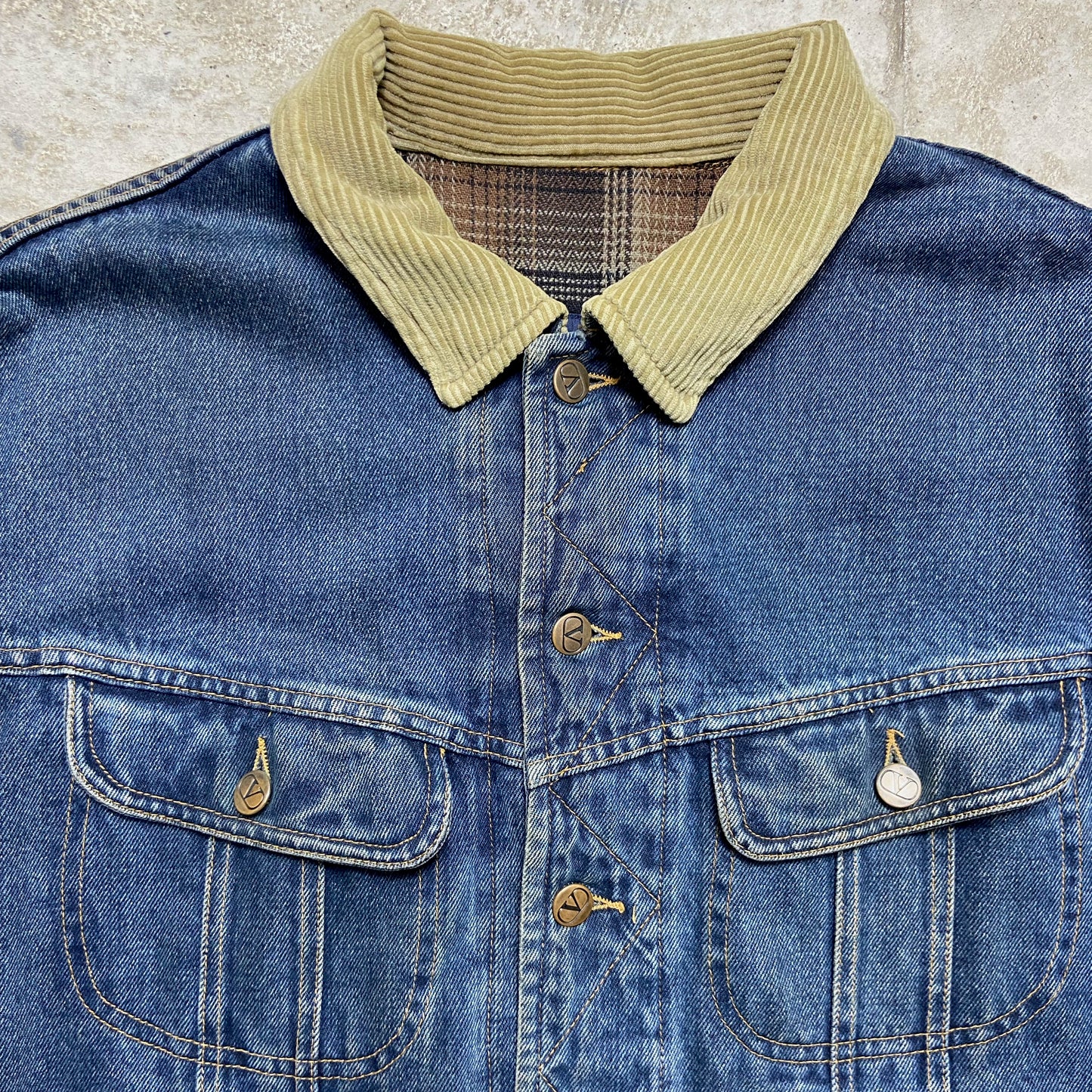 1980s VALENTINO ITALIAN HEAVY DENIM JACKET