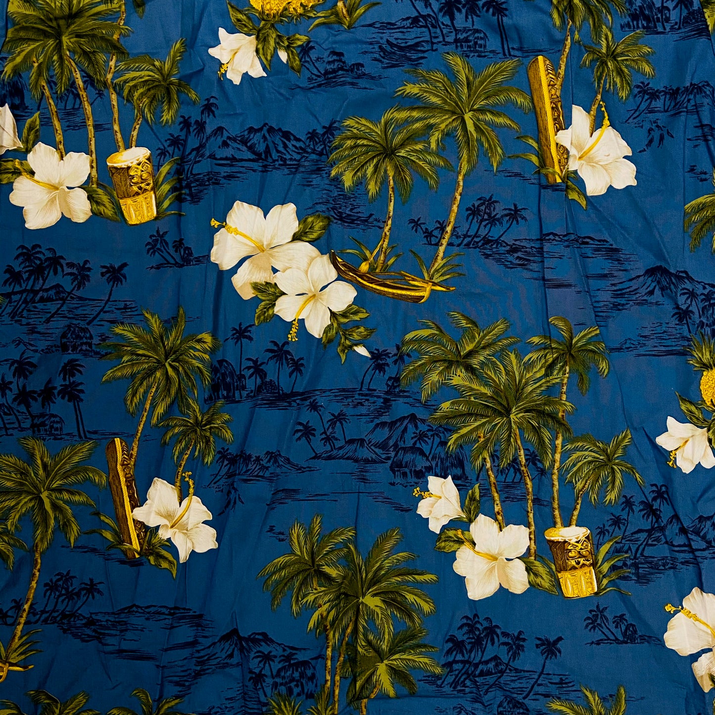 1980s FLORAL ALOHA SHIRT MADE IN HAWAII