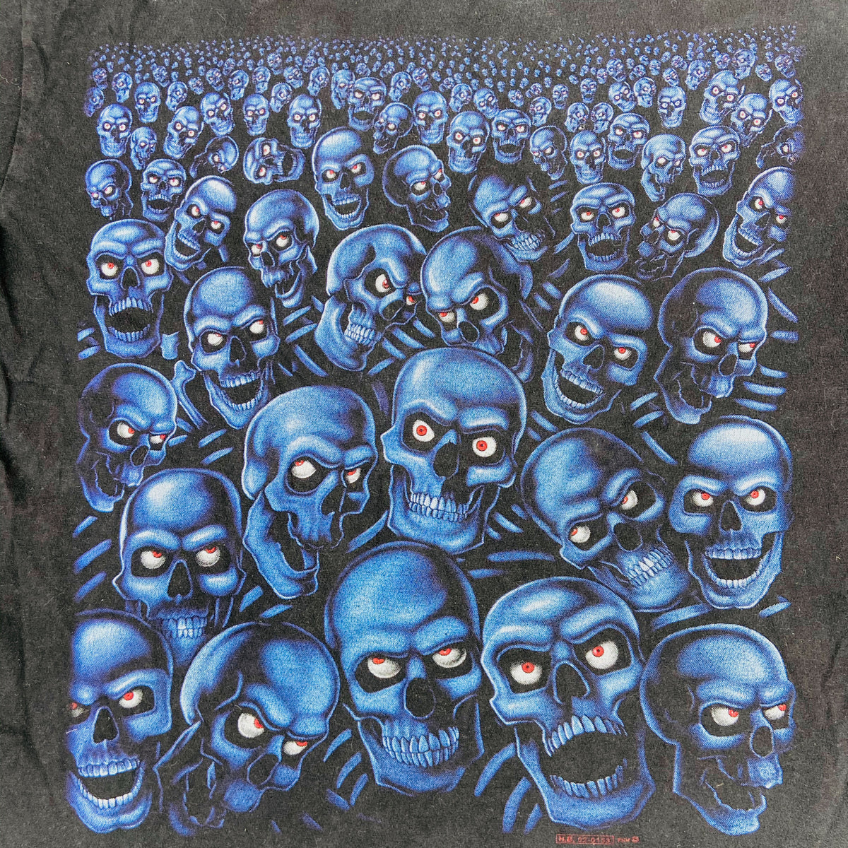OVERPRINTED 3D SKULL TEE 1990s