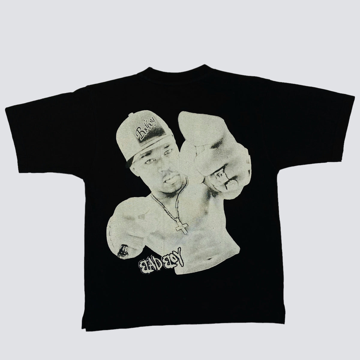 50 CENT BADBOY WITH METAL CHAIN TEE 1990s