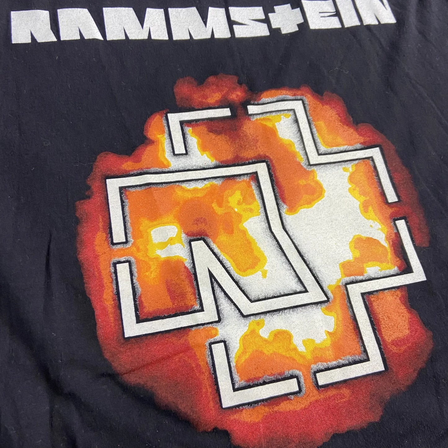 2000s RAMMSTEIN FLAMED LOGO TEE