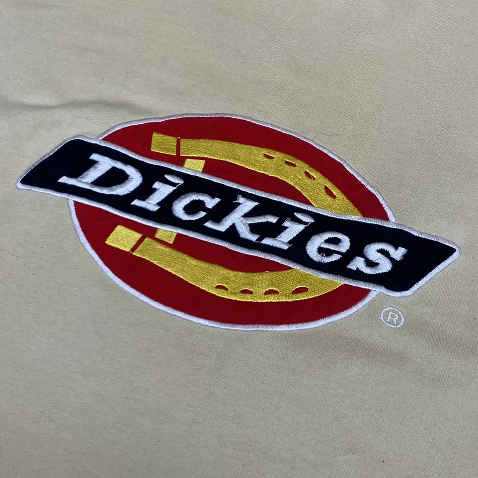 1990s DICKIES VELOUR BIG LOGO FADED TEE