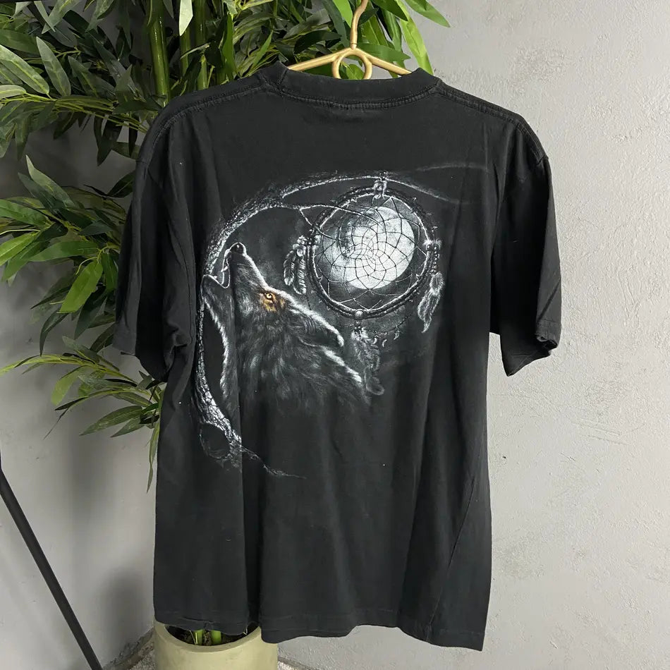 SPIRAL "WOLF HOWLING AT THE MOON" TEE 2000s
