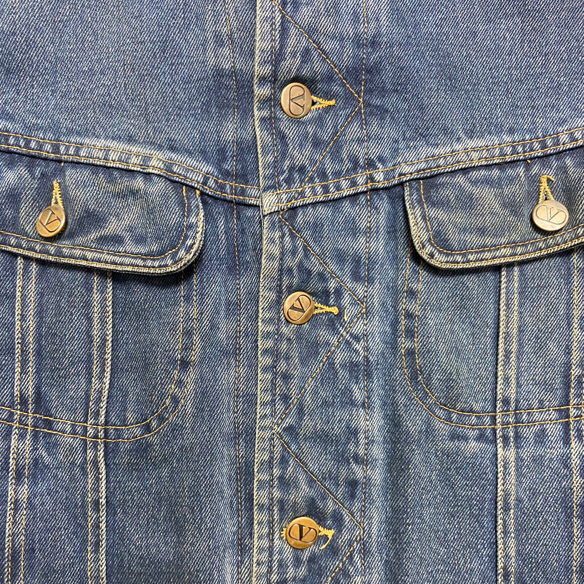 1980s VALENTINO ITALIAN HEAVY DENIM JACKET