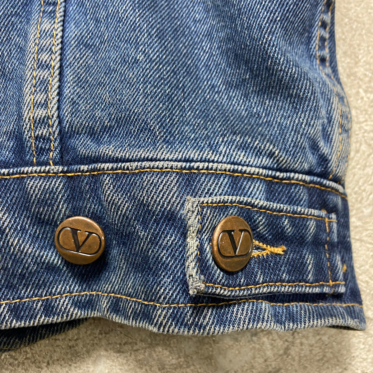 1980s VALENTINO ITALIAN HEAVY DENIM JACKET