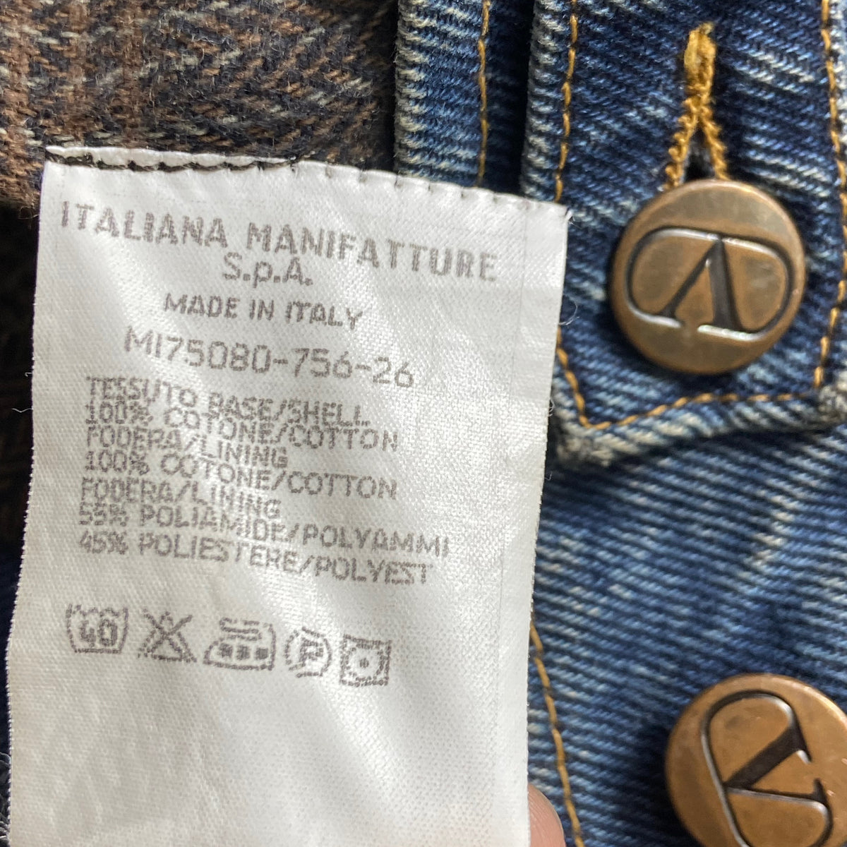 1980s VALENTINO ITALIAN HEAVY DENIM JACKET