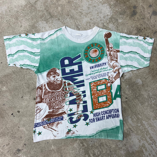 1980s BASKETBALL BEAUTIFUL OVERPRINTED TEE