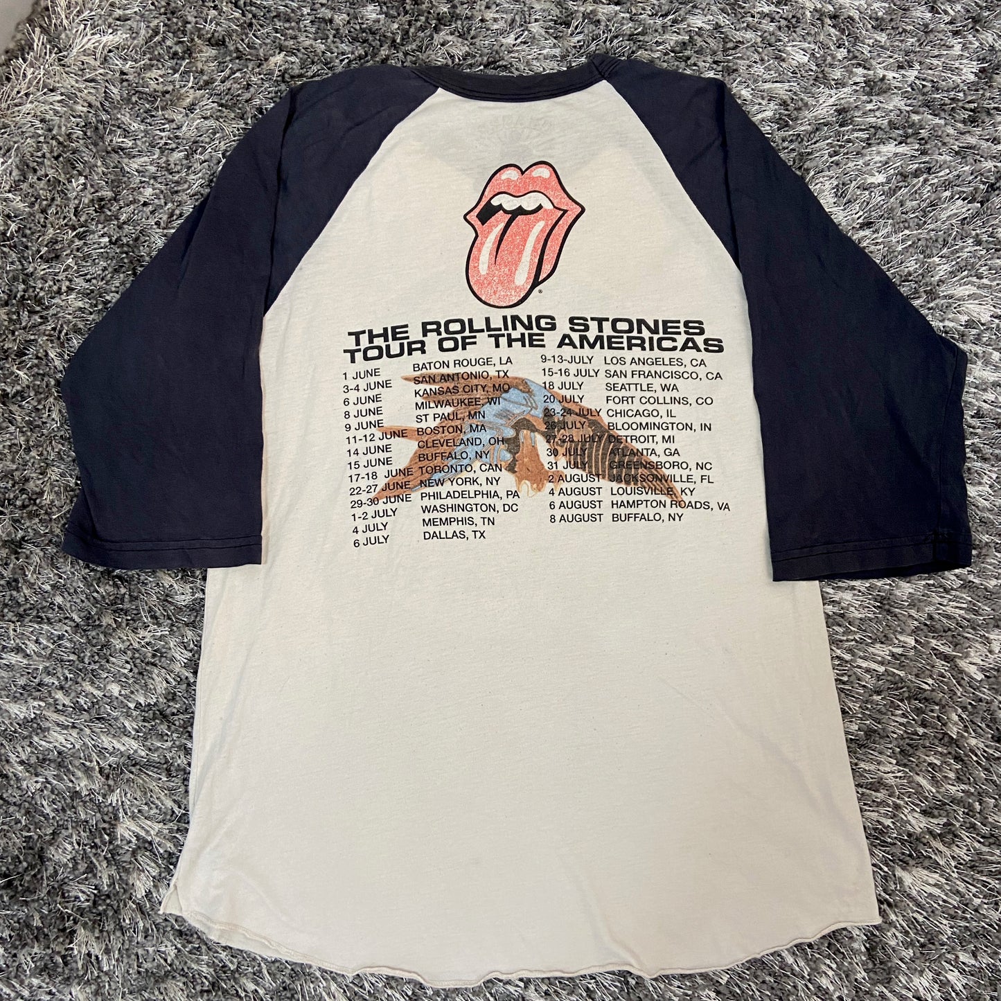 2005 ROLLING STONES "TOUR OF THE AMERICAS" FADED LONGSLEEVE