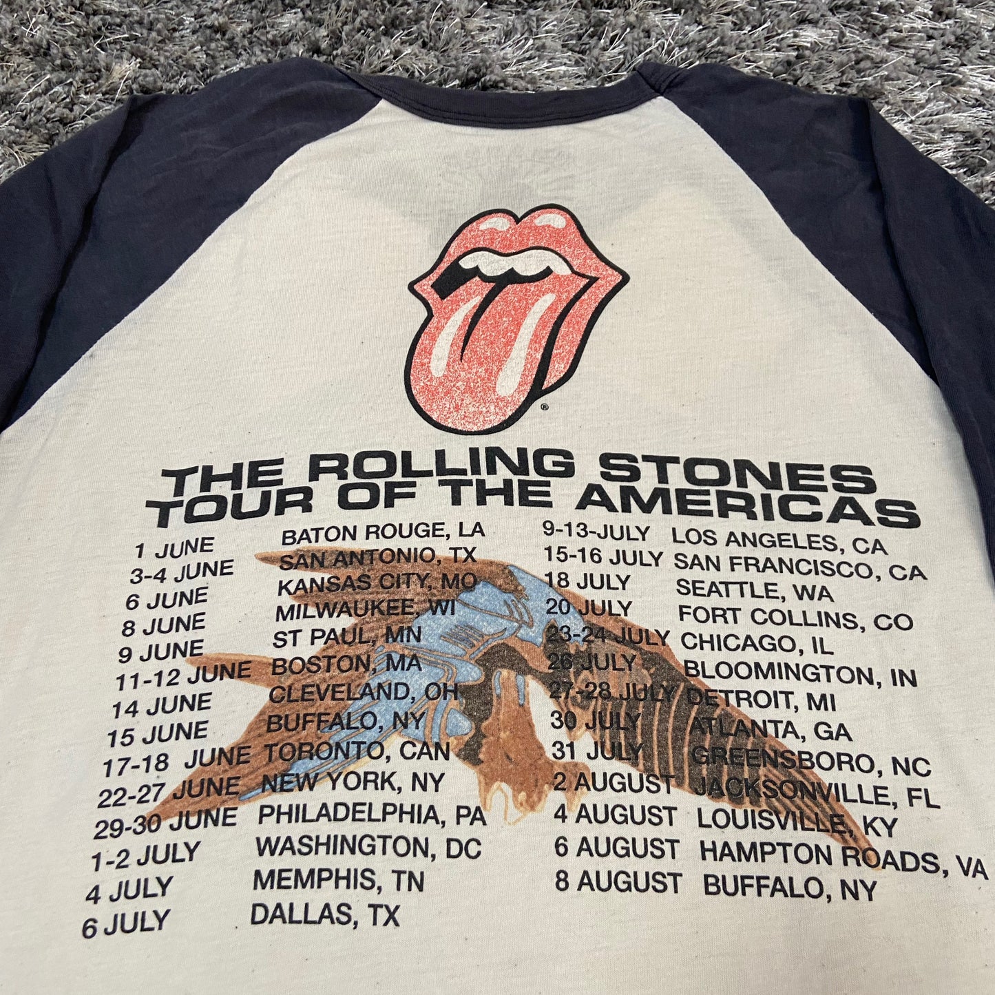2005 ROLLING STONES "TOUR OF THE AMERICAS" FADED LONGSLEEVE
