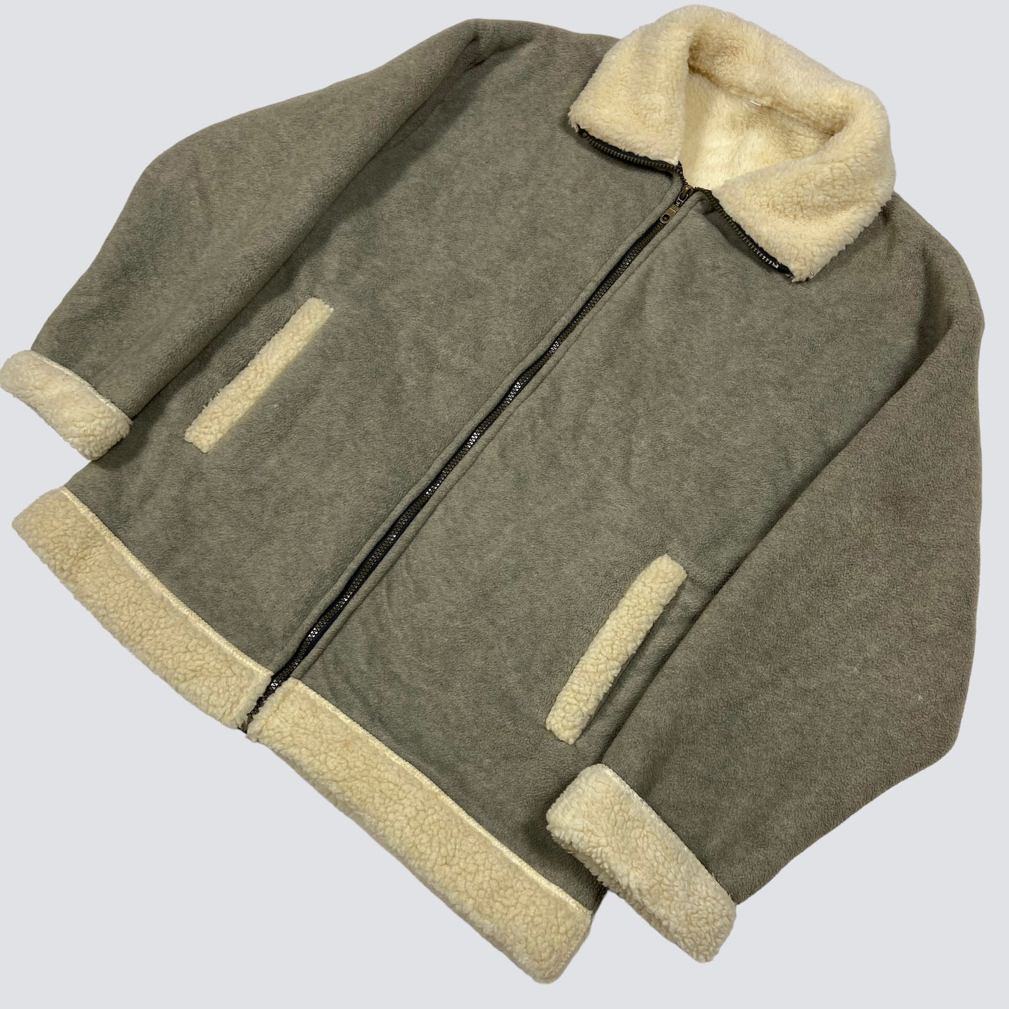 1990s SOFT TEDDY SHERPA JACKET - MADE IN U.K.