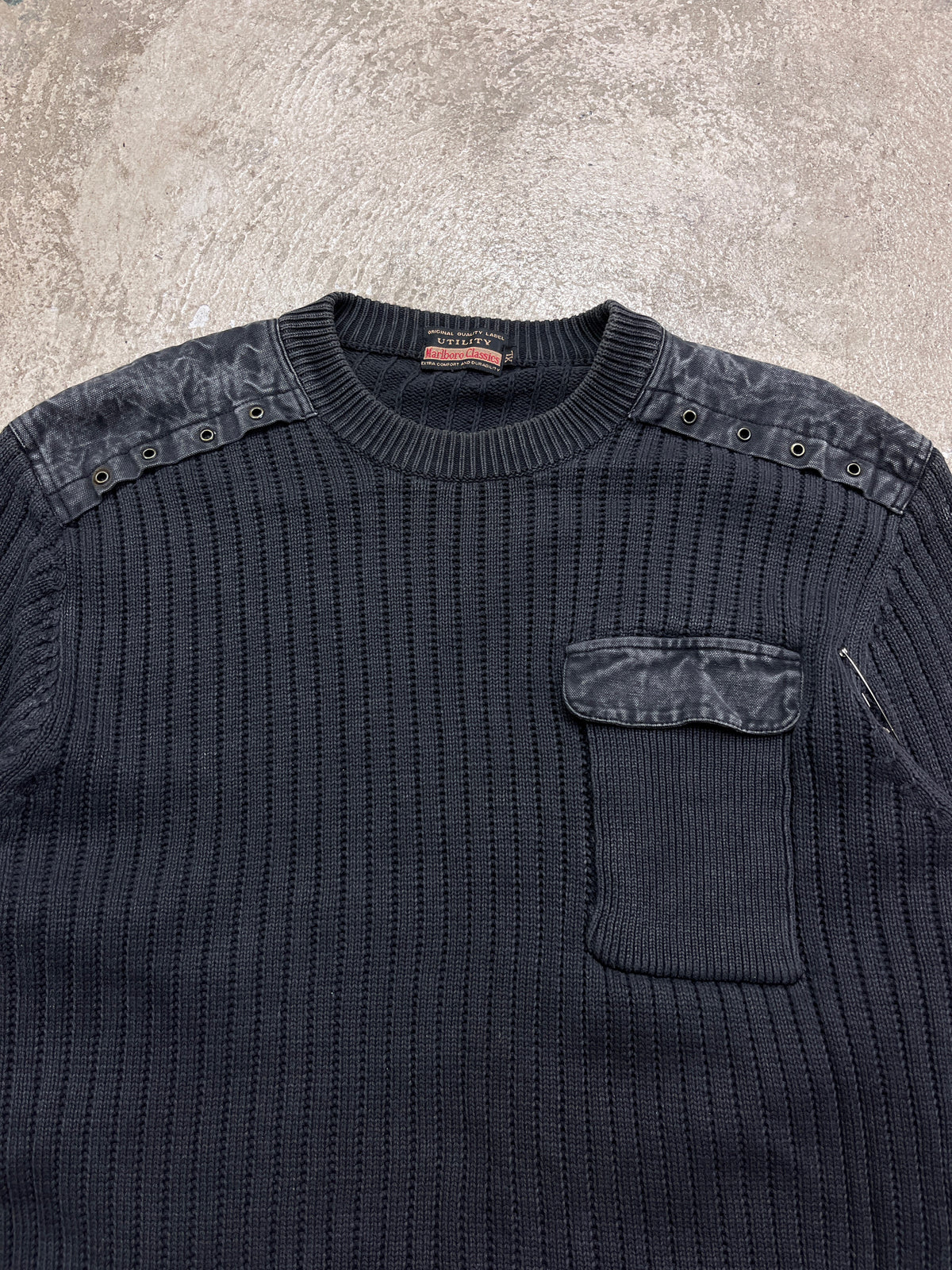 1980s MARLBORO PROJECT KNITTED SWEATER WITH POCKET FOR CIGARETTES