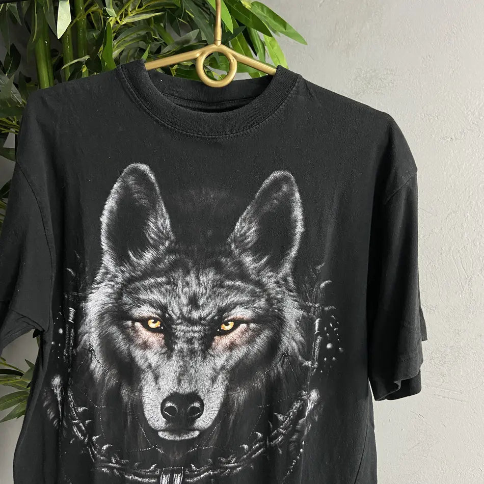 SPIRAL "WOLF HOWLING AT THE MOON" TEE 2000s