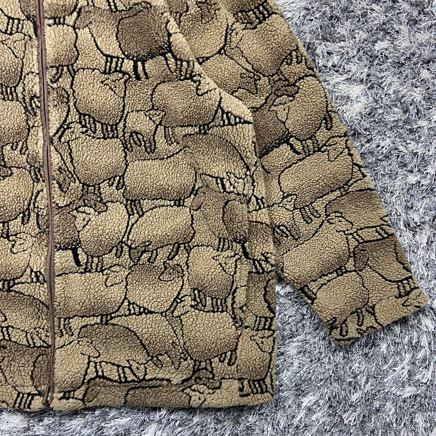 ORVIS CUTE SHEEPS KNITTED SHERPA JACKET 1990s