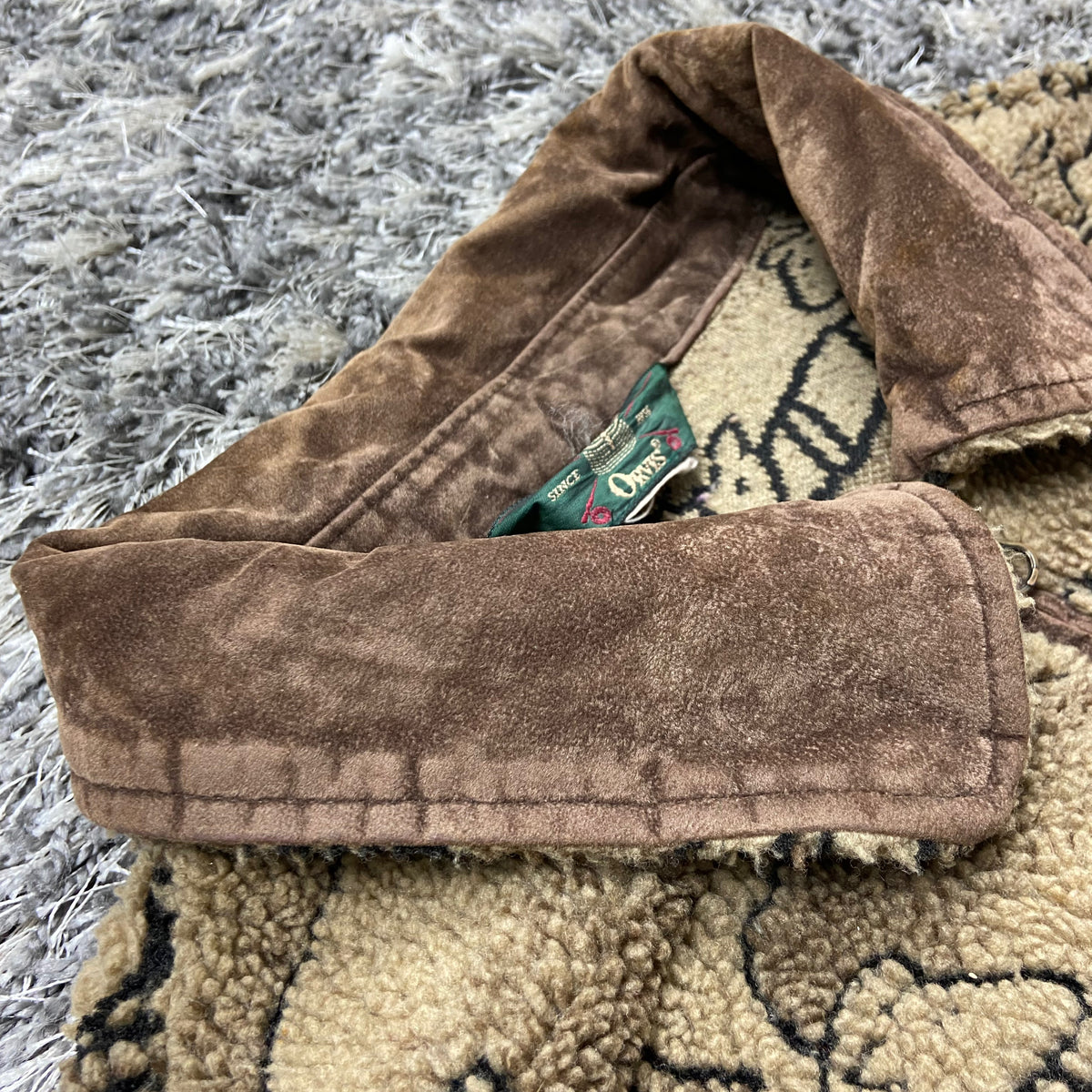 ORVIS CUTE SHEEPS KNITTED SHERPA JACKET 1990s