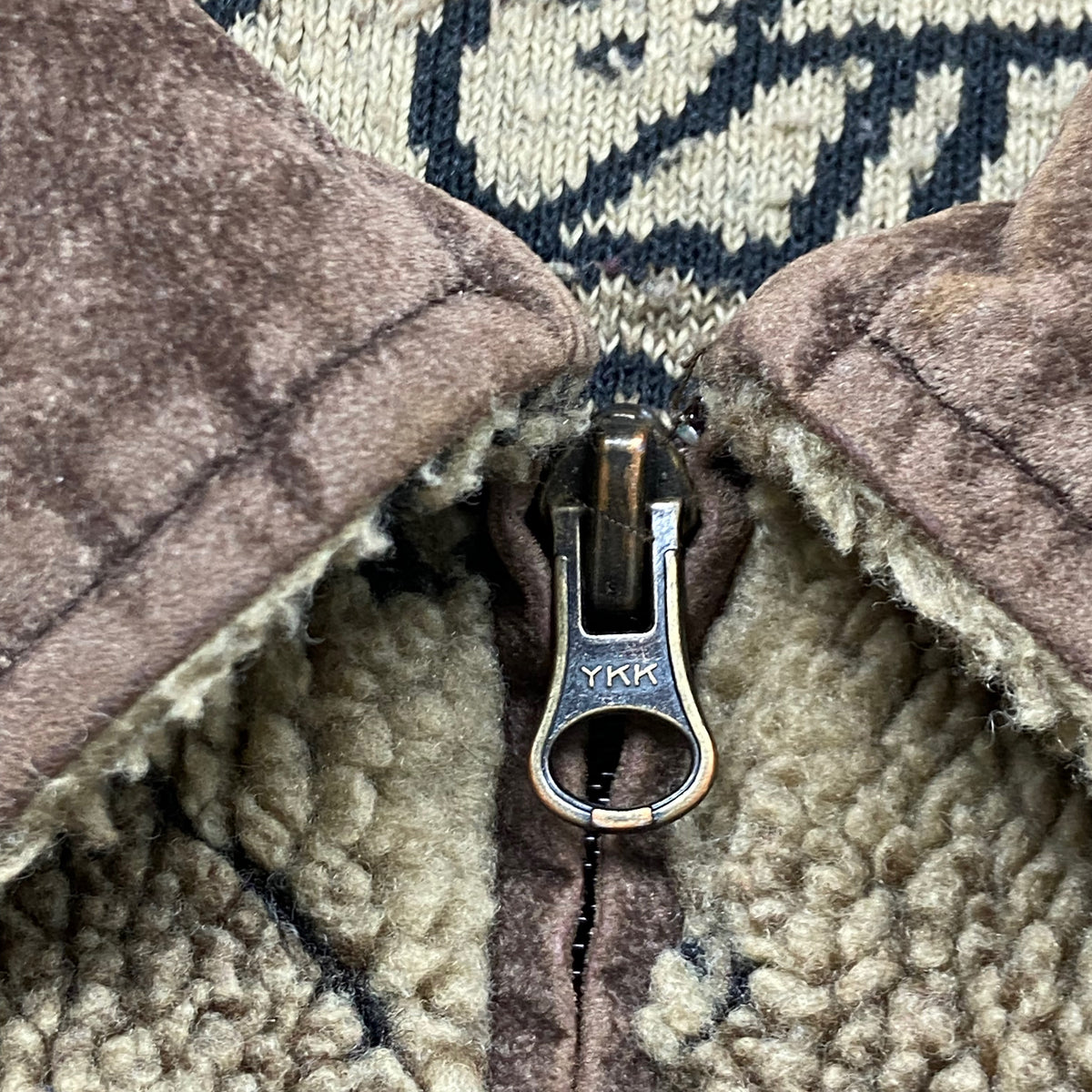 ORVIS CUTE SHEEPS KNITTED SHERPA JACKET 1990s
