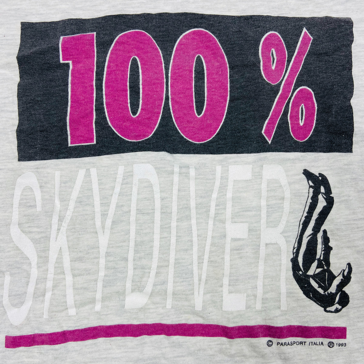 100% SKYDIVER PARASPORT ITALIA TEE 1990s