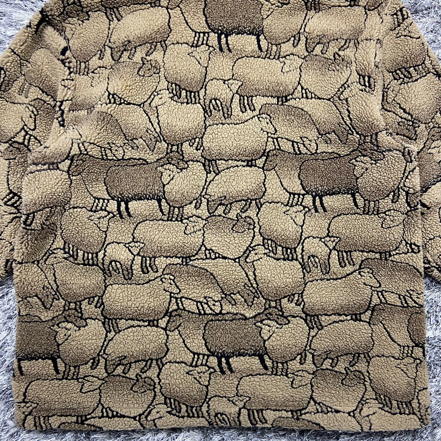ORVIS CUTE SHEEPS KNITTED SHERPA JACKET 1990s