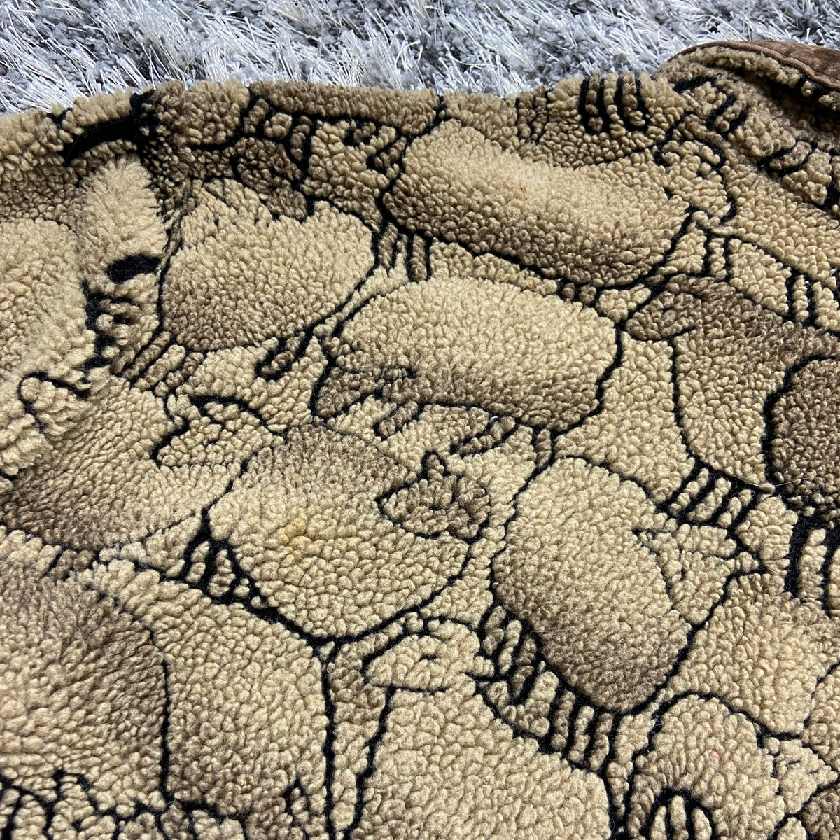 ORVIS CUTE SHEEPS KNITTED SHERPA JACKET 1990s
