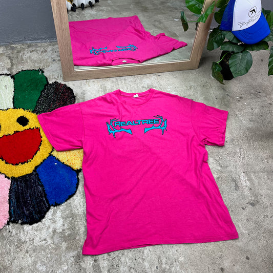 2000s REALTREE ACID PINK TEE