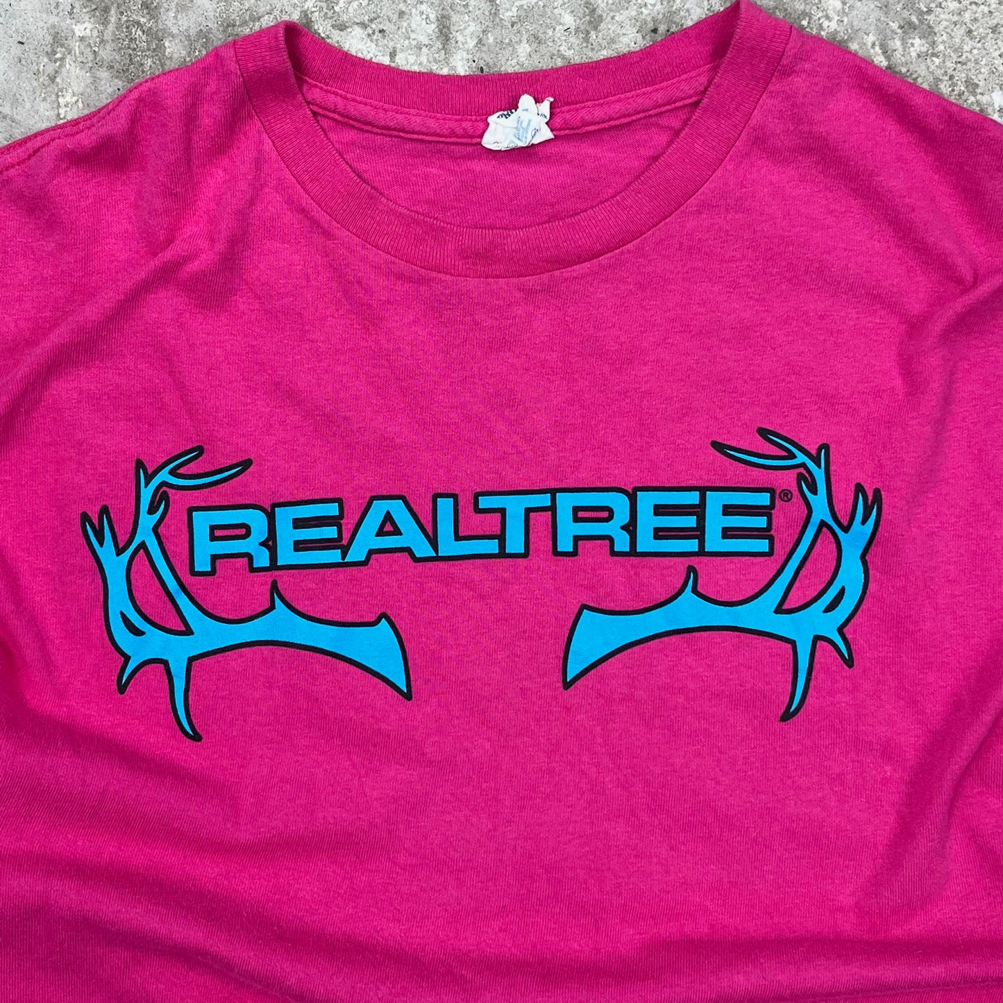 2000s REALTREE ACID PINK TEE